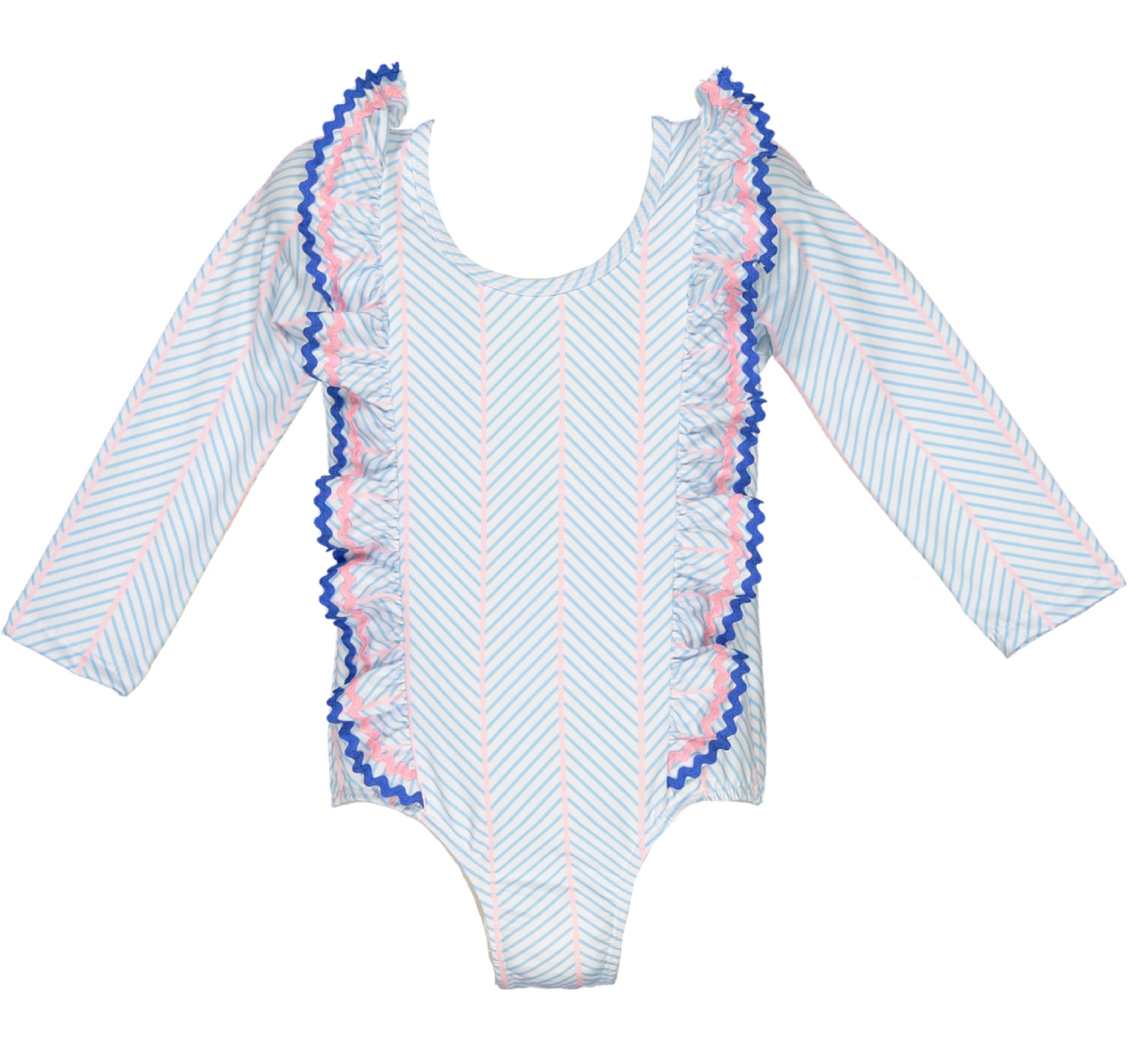 Paperboat - Geometric Stripes Long Sleeve Swimsuit – Cukookb