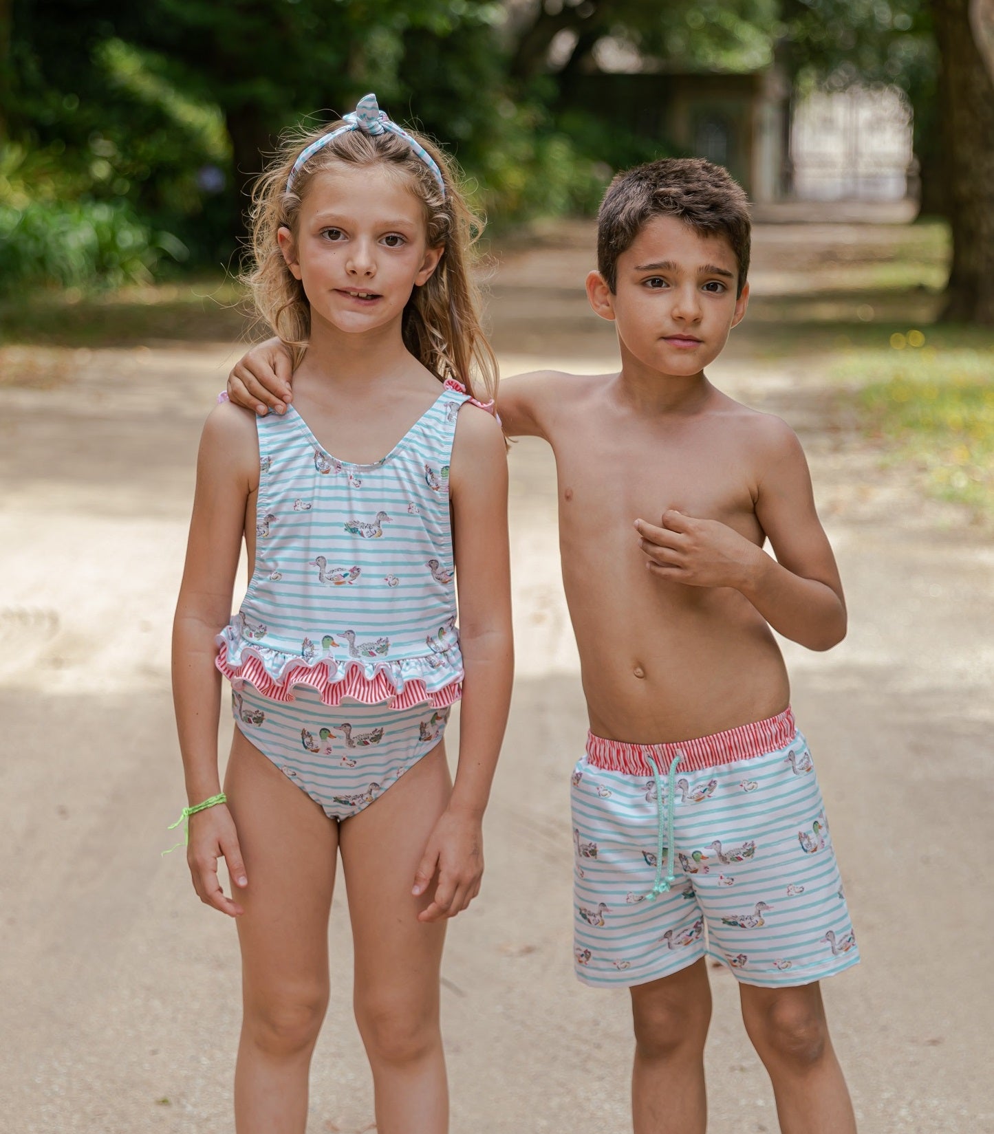 Paperboat - Duck family classic swim shorts