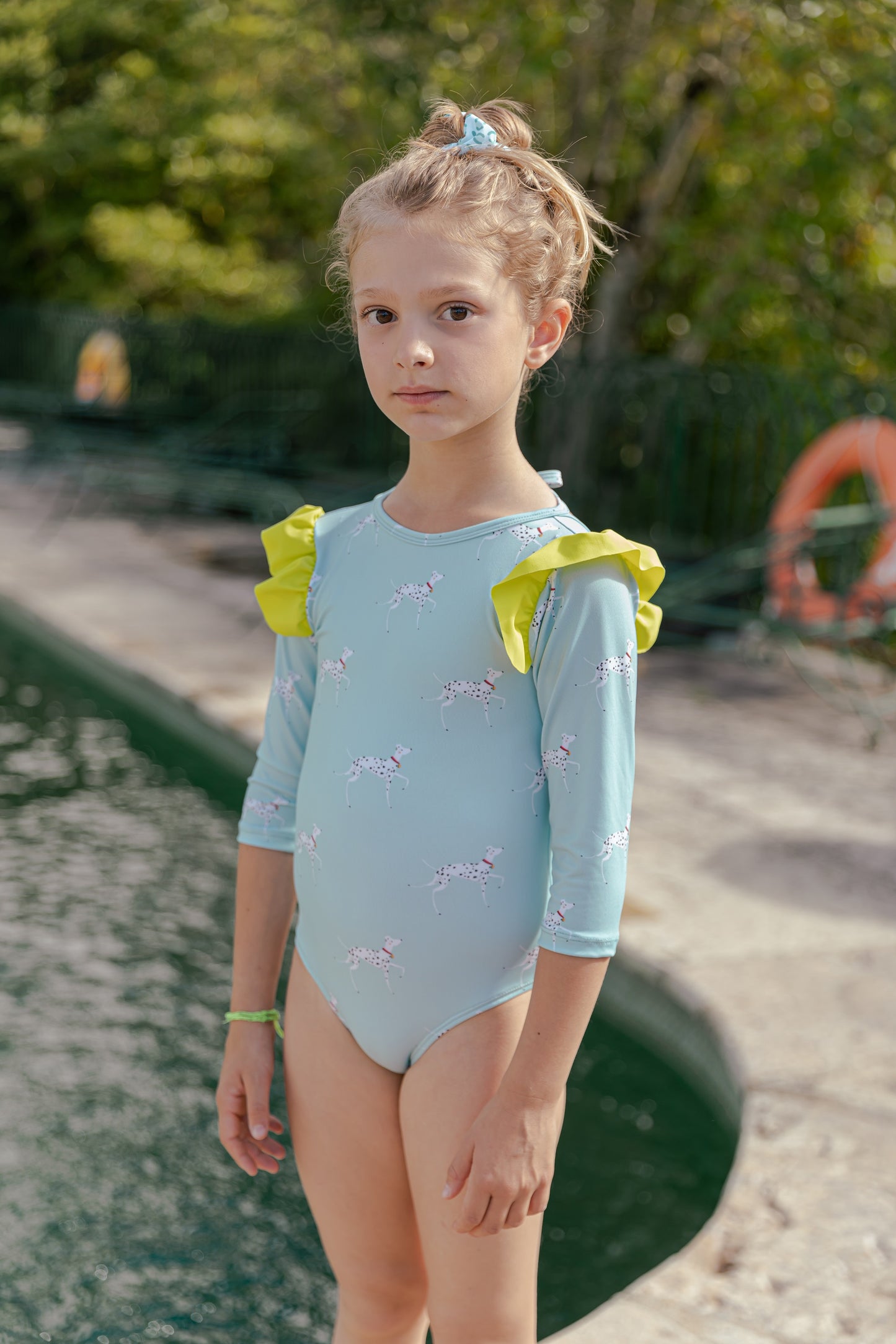 Paperboat - Posh dalmatian long sleeve swimsuit