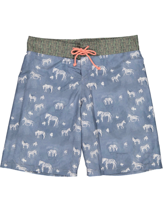 Paperboat - Jungle zebras surfer swim shorts