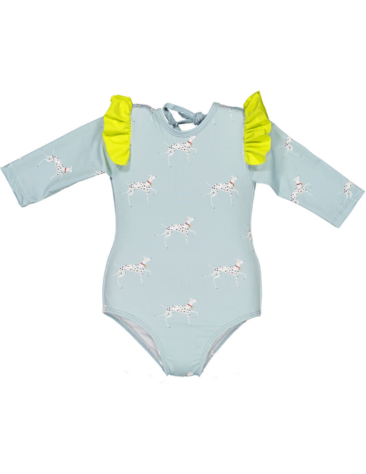 Paperboat - Posh dalmatian long sleeve swimsuit