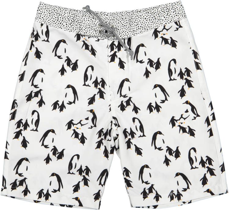 Paperboat - Penguin Surfer Swim Shorts